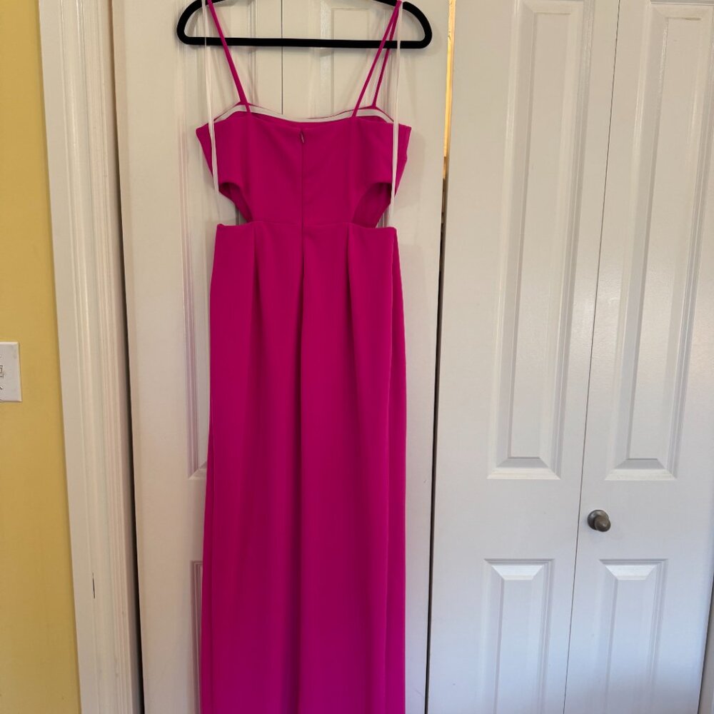 XScape Cutout Slit Maxi Gown Fuschia Size 10 NWT - Picture 4 of 7